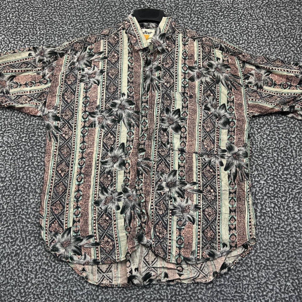 Protest Shirt Men Large‎ Hawaiian Button Up Short Sleeve Collared L